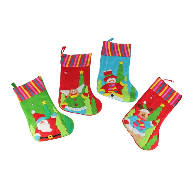 10-Piece Winter Wonderland Christmas Stocking and Novelty Gift Bag Set