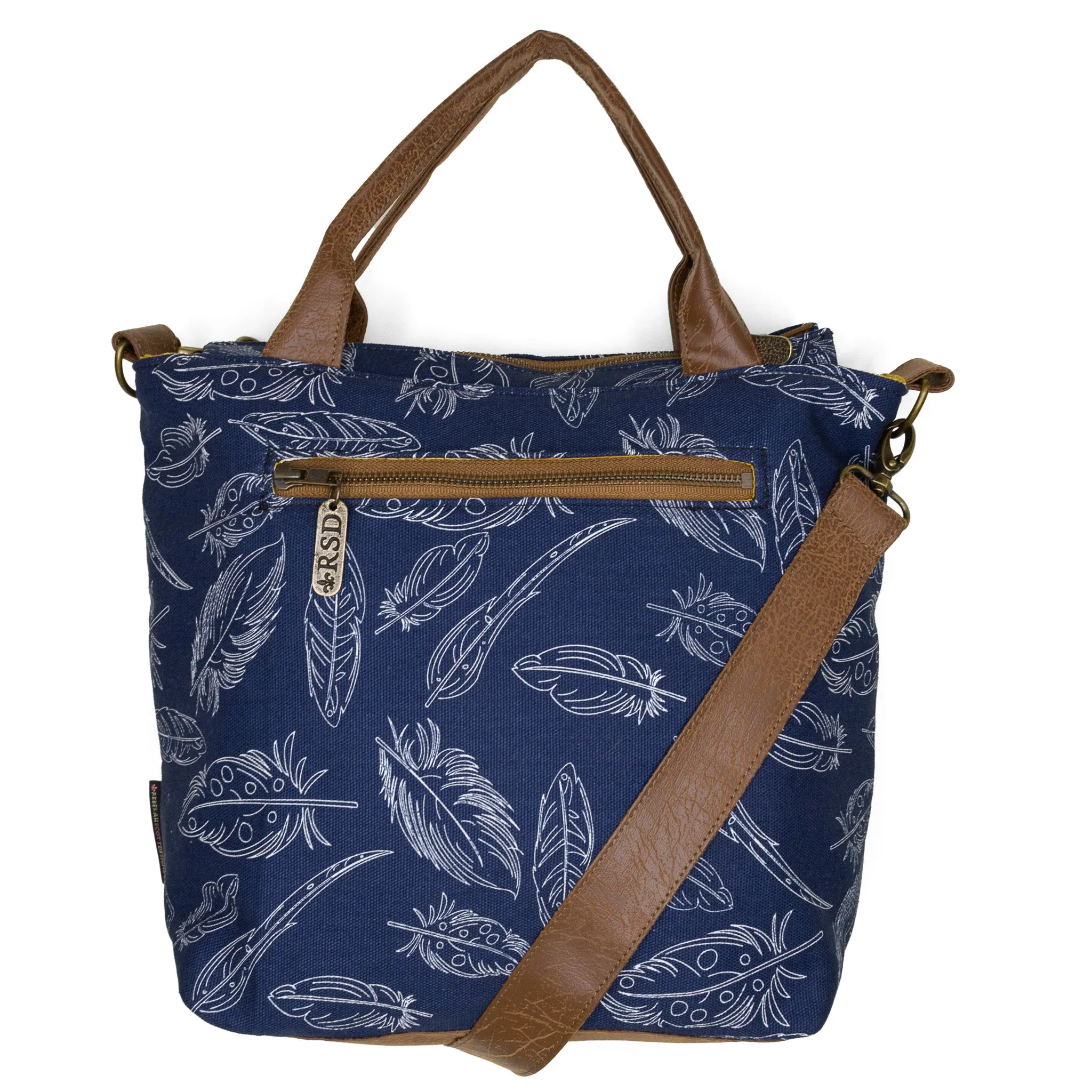 Amber Crossbody Premier: Indigo Feather