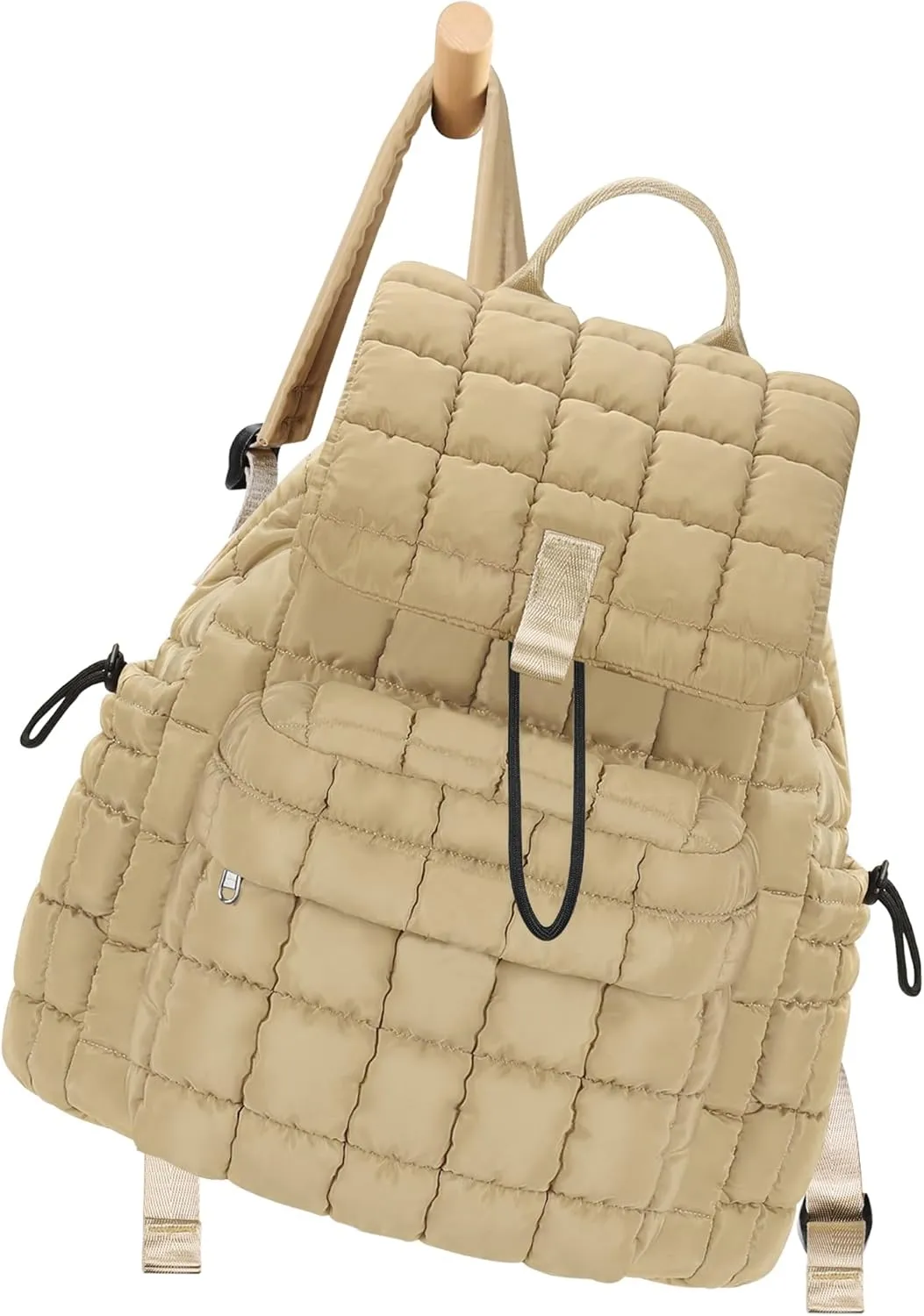 Backpack for Women - Lightweight Puffer Quilted Travel Backpack - Small Casual Daily Daypack Purse for Women - Cute Fashion Carry on Daypack, Brown