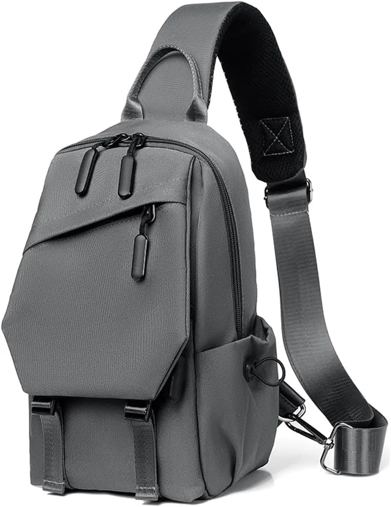 Casual Crossbody Sling Bag for Men, Wear-resistant Reliable Tote Shoulder Bag Daypack for Travel Hiking Shopping