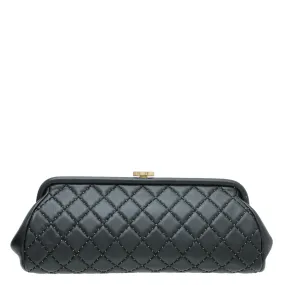 Chanel Black CC Quilted Timeless Clutch