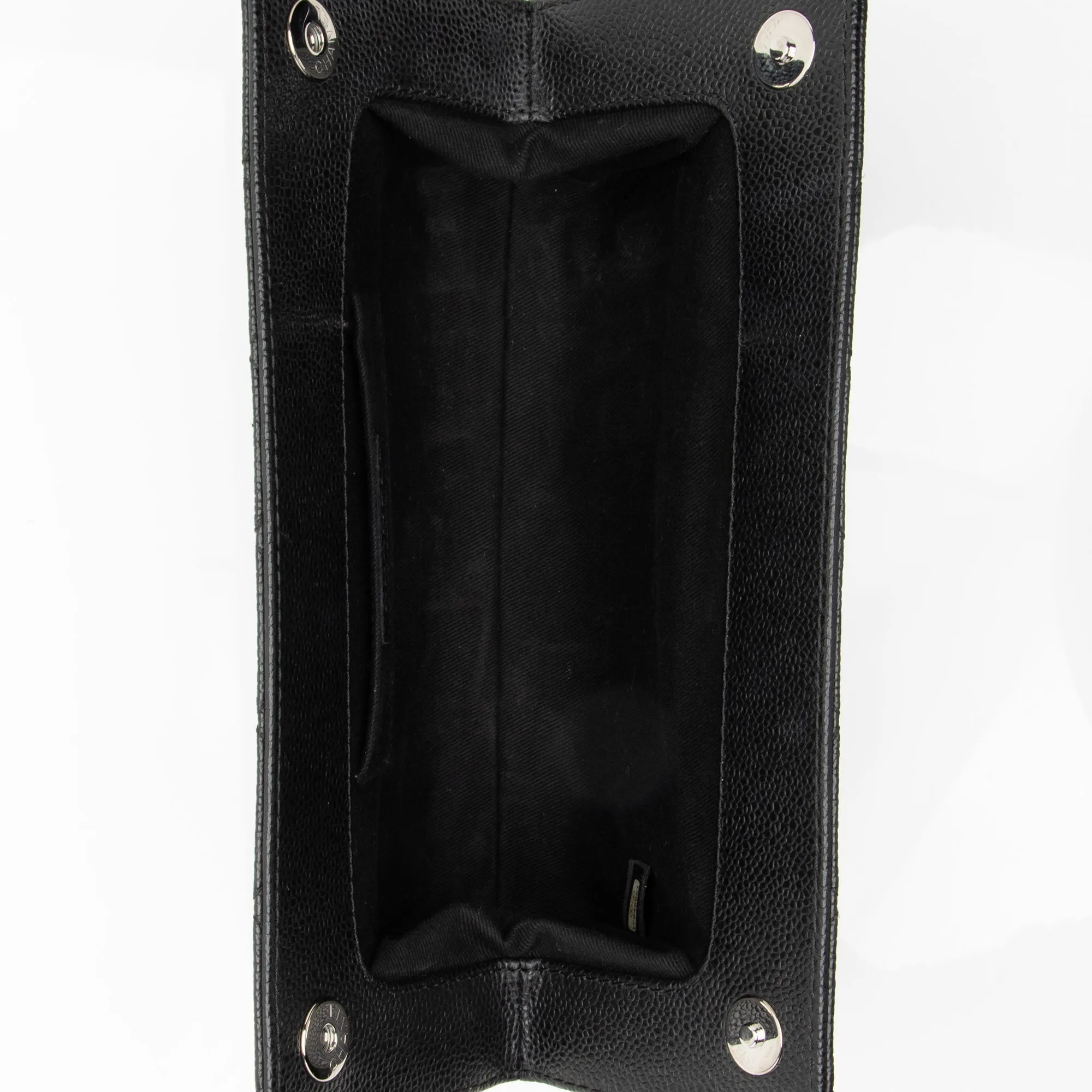 Chanel Caviar Leather Timeless CC Frame Clutch (SHF-22756)