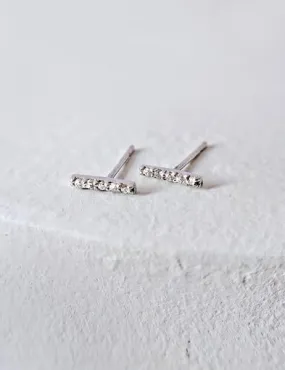 Nuance Crystal Bar Stud Earring