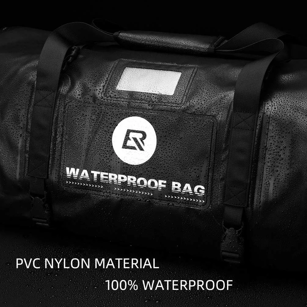 ROCKBROS Waterproof Duffel Bag 60L Motorcycle Travel Dry Duffel Bag for Motorcycling Boating Kayaking Camping Fishing Outdoor Adventure for Men Women