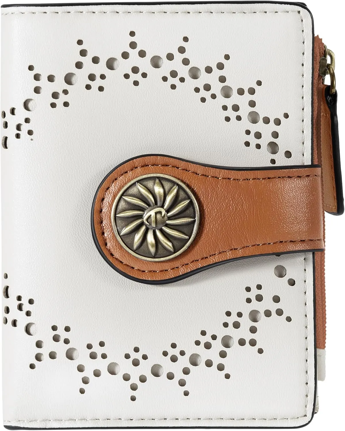 Small Wallet for Women Bifold RFID Blocking Card Holder Leather Wallets with Zipper Coin Pocket