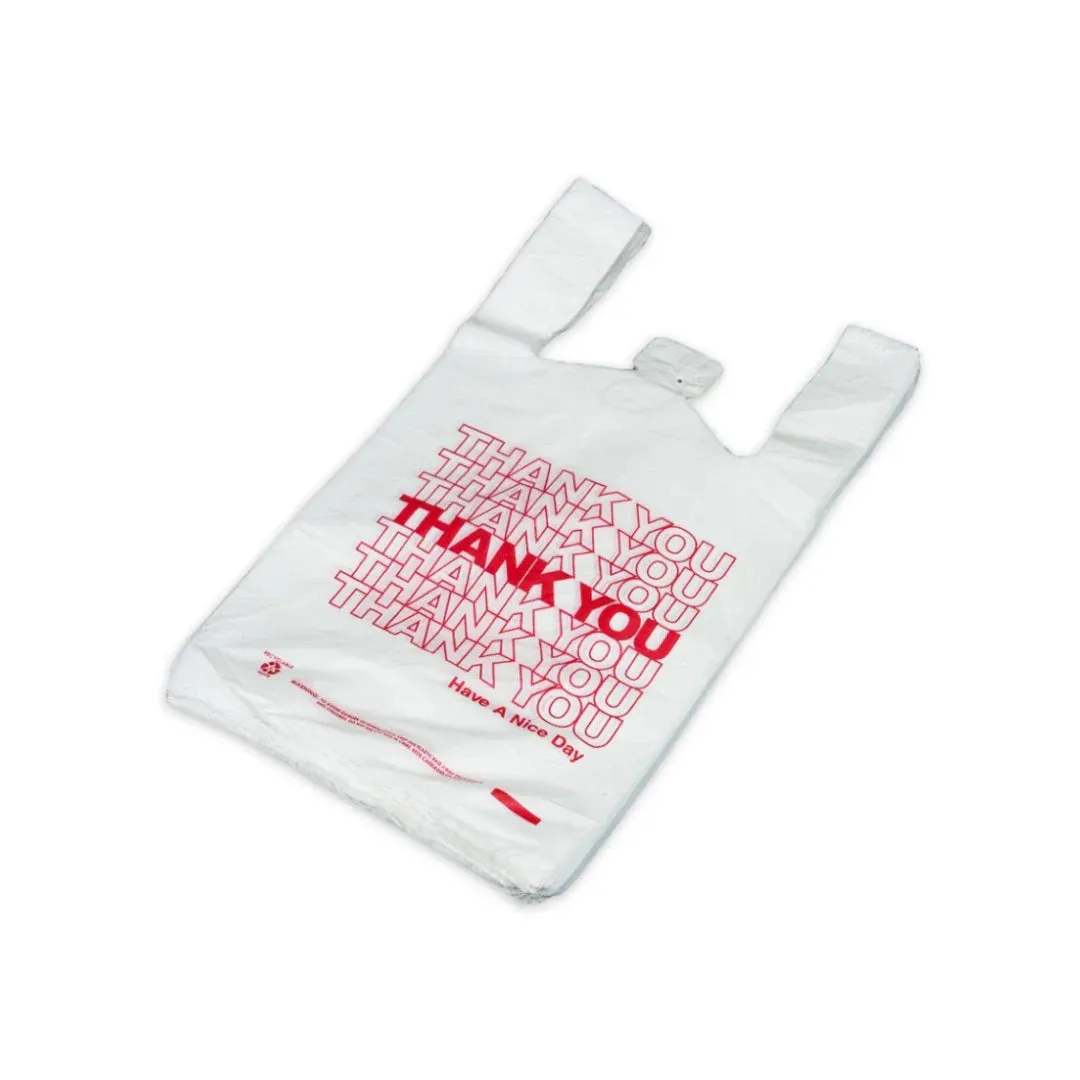 T Shirt Bags Small 20 mic - White