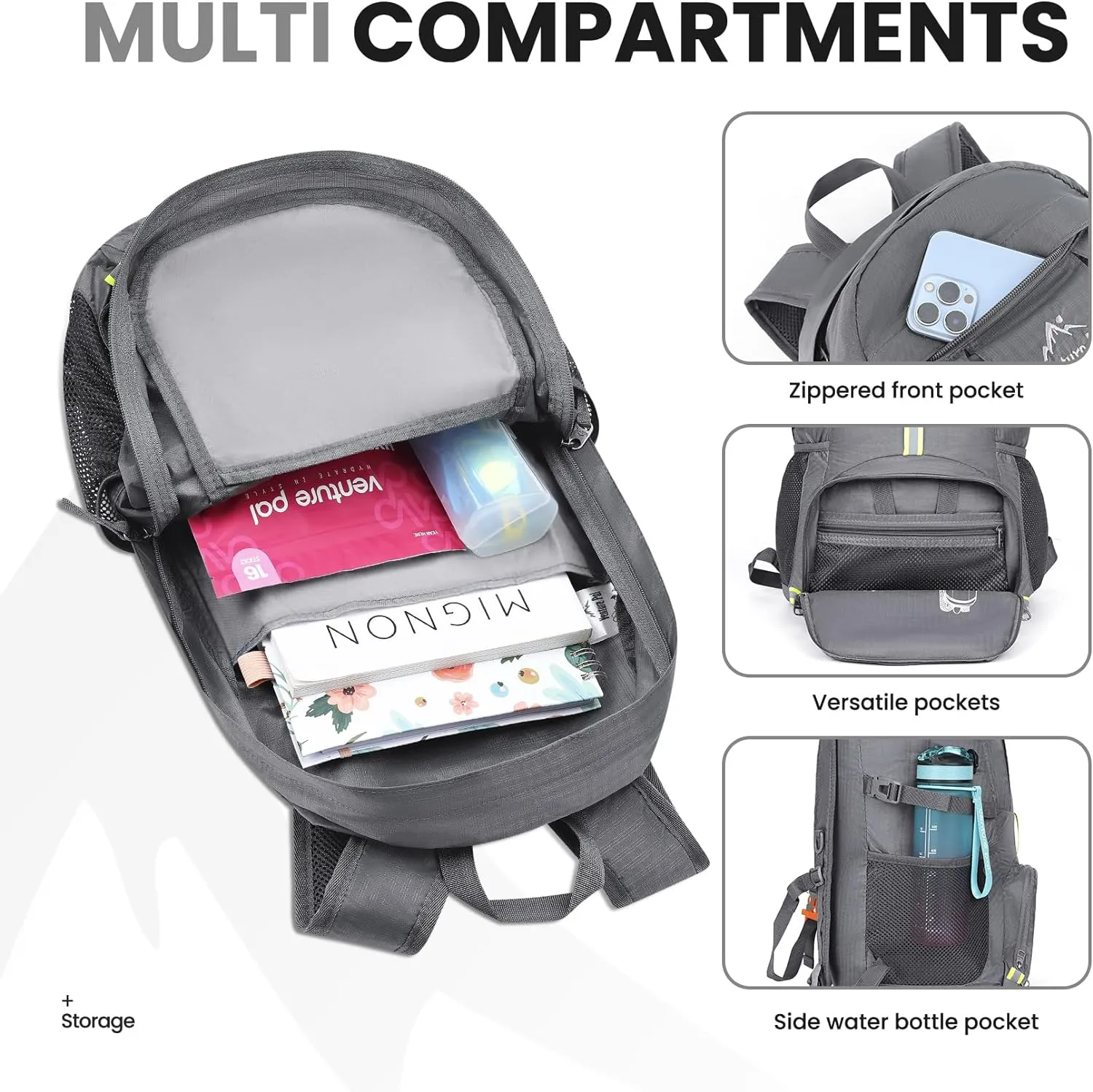 Venture Pal 35L Ultralight Lightweight Packable Foldable Travel Camping Hiking Outdoor Sports Backpack Daypack